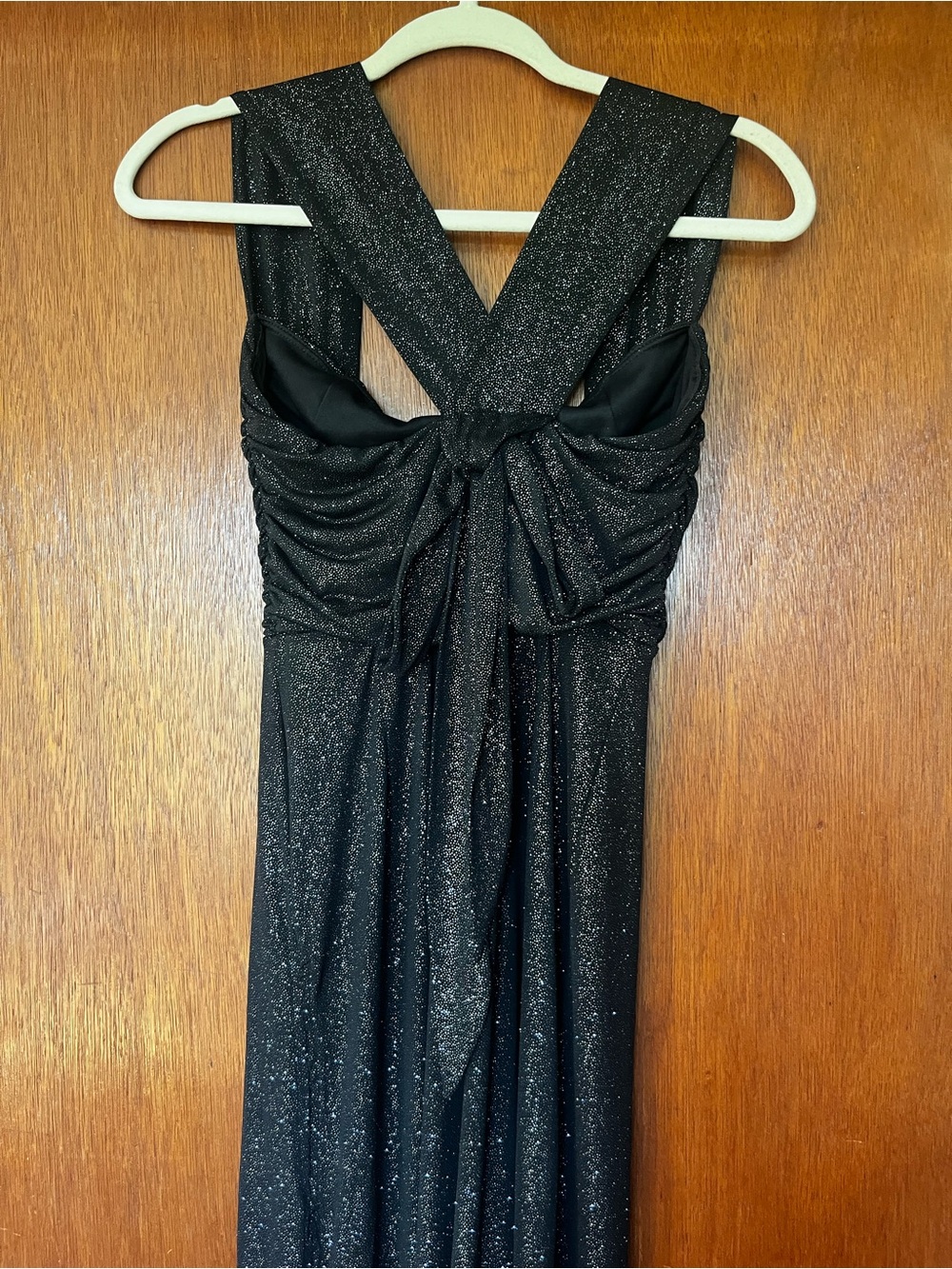 Lucy in the Sky Black Sparkle Maxi Event Dress - Picture 5 of 7